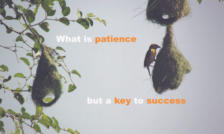 What is patience but a key to success
