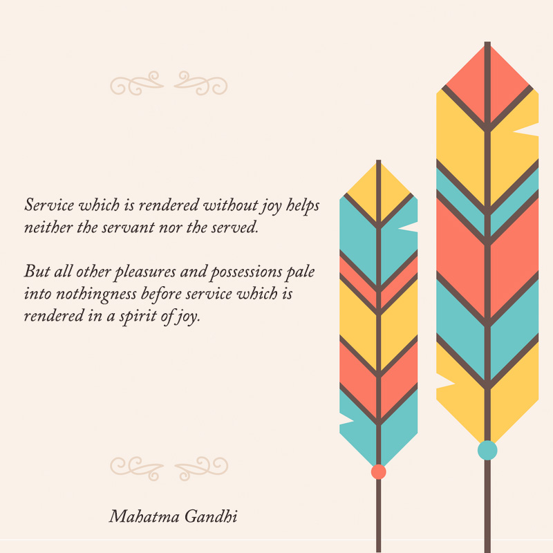Mahatma gandhi quotes on service